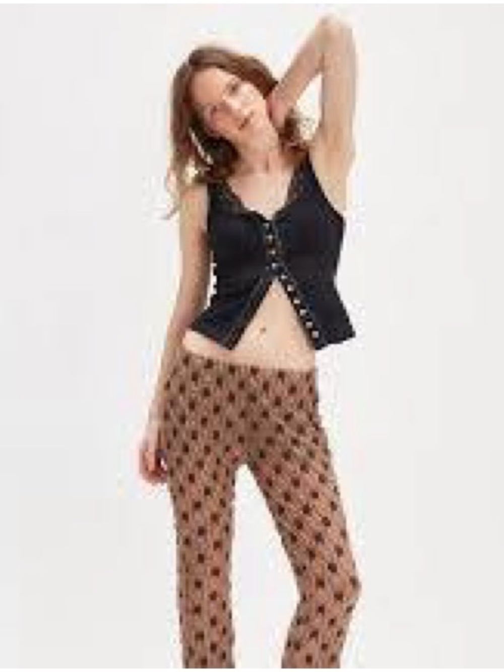 Free People Margot Lace Overlay Flared Pants🔥NWOT - Picture 3 of 11